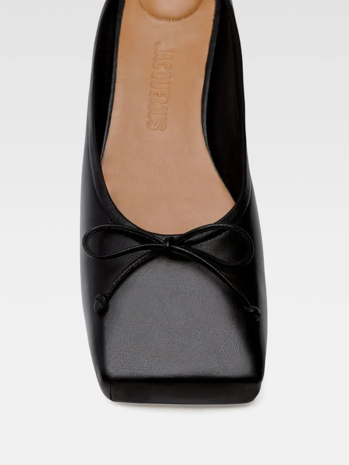 The Flat Ballet Mules Black Women JACQUEMUS Shoes The Flat Ballet Mules Black Women JACQUEMUS Shoes