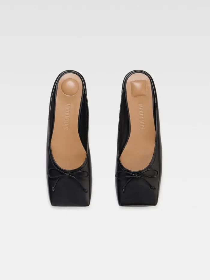 The Flat Ballet Mules Black Women JACQUEMUS Shoes The Flat Ballet Mules Black Women JACQUEMUS Shoes