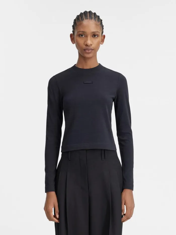 The Gros Grain Longsleeve Tshirt Black Women JACQUEMUS Tshirts