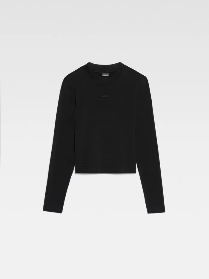 The Gros Grain Longsleeve Tshirt Black Women JACQUEMUS Tshirts The Gros Grain Longsleeve Tshirt Black Women JACQUEMUS Tshirts
