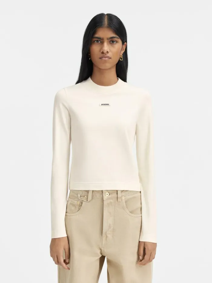 The Gros Grain Longsleeve Tshirt Light Beige Women JACQUEMUS Tshirts