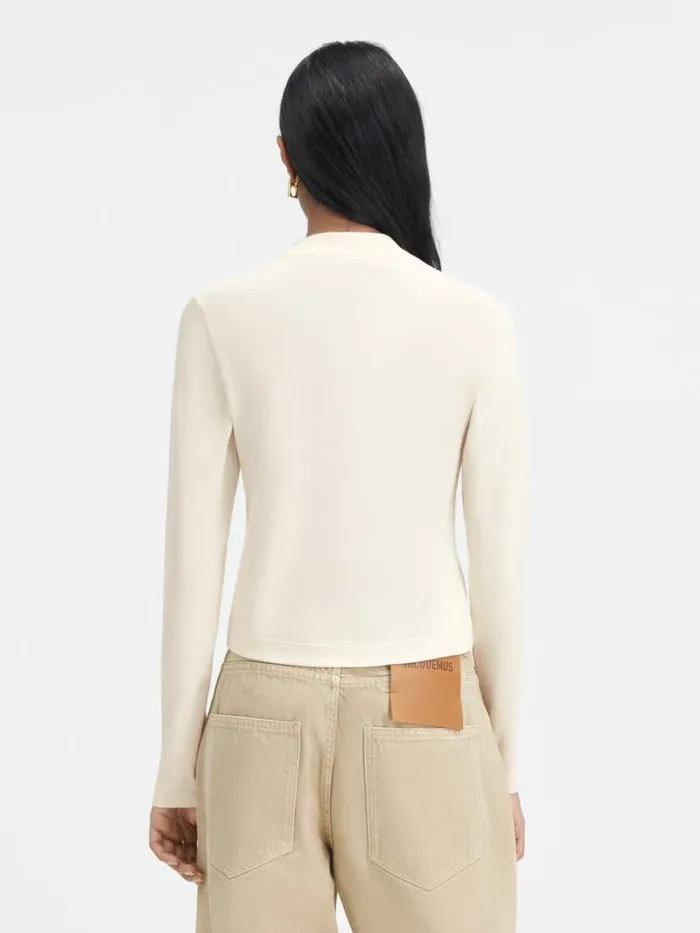 The Gros Grain Longsleeve Tshirt Light Beige Women JACQUEMUS Tshirts The Gros Grain Longsleeve Tshirt Light Beige Women JACQUEMUS Tshirts