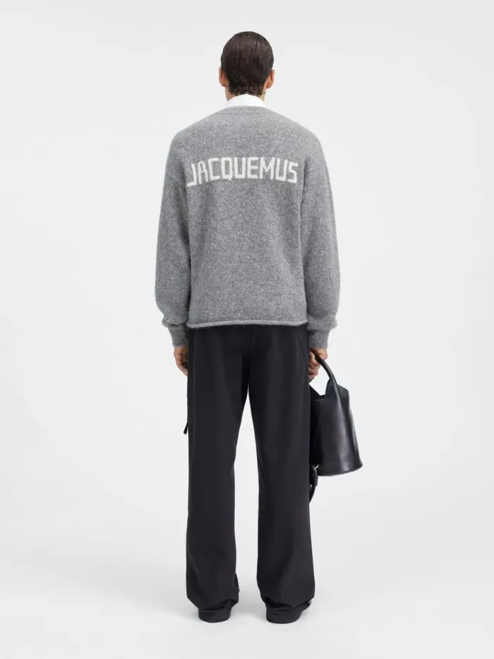 The Jacquemus Sweater Grey Men JACQUEMUS Knits The Jacquemus Sweater Grey Men JACQUEMUS Knits
