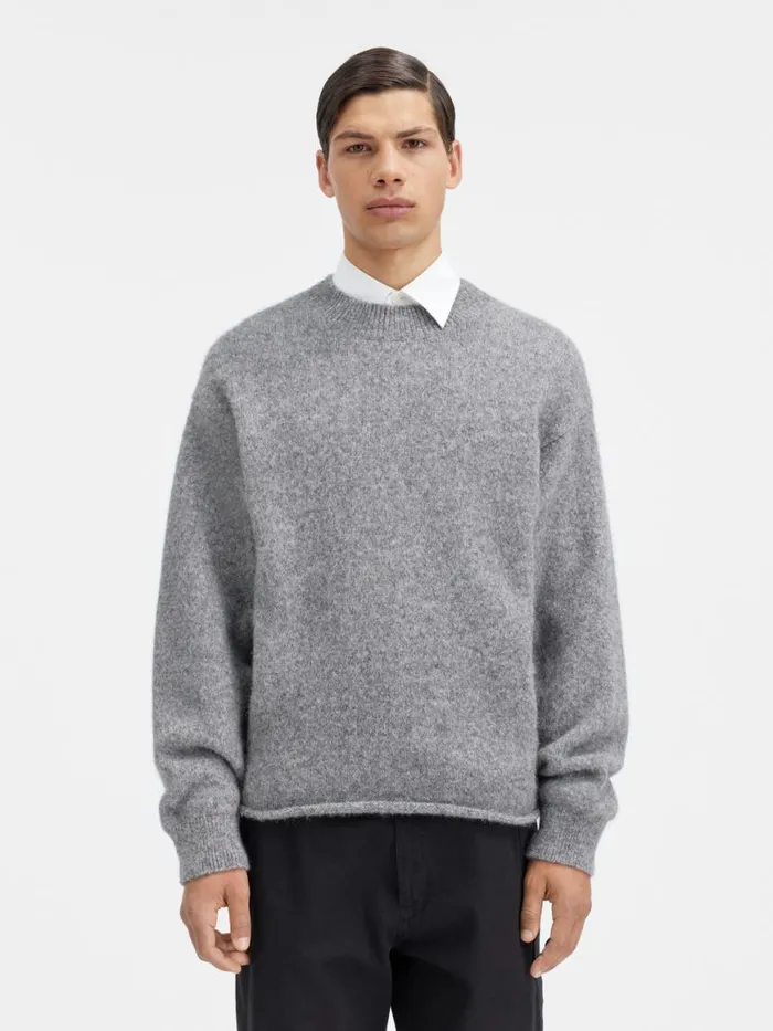 The Jacquemus Sweater Grey Men JACQUEMUS Knits The Jacquemus Sweater Grey Men JACQUEMUS Knits
