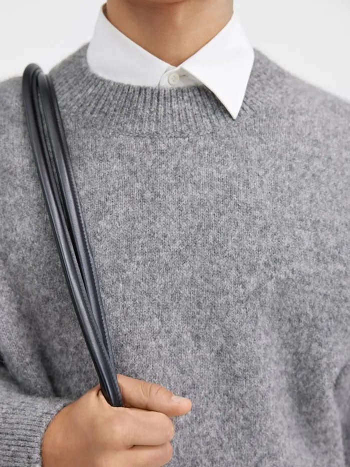The Jacquemus Sweater Grey Men JACQUEMUS Knits The Jacquemus Sweater Grey Men JACQUEMUS Knits
