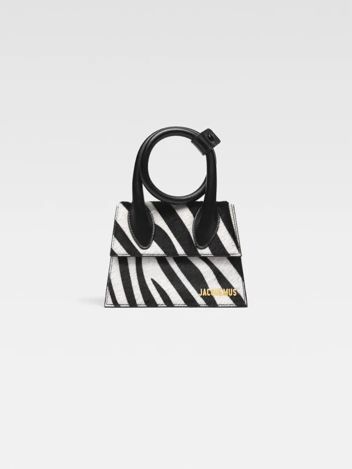 The Knot Chiquito Black and White Zebra Women JACQUEMUS Crossbody and Handbags