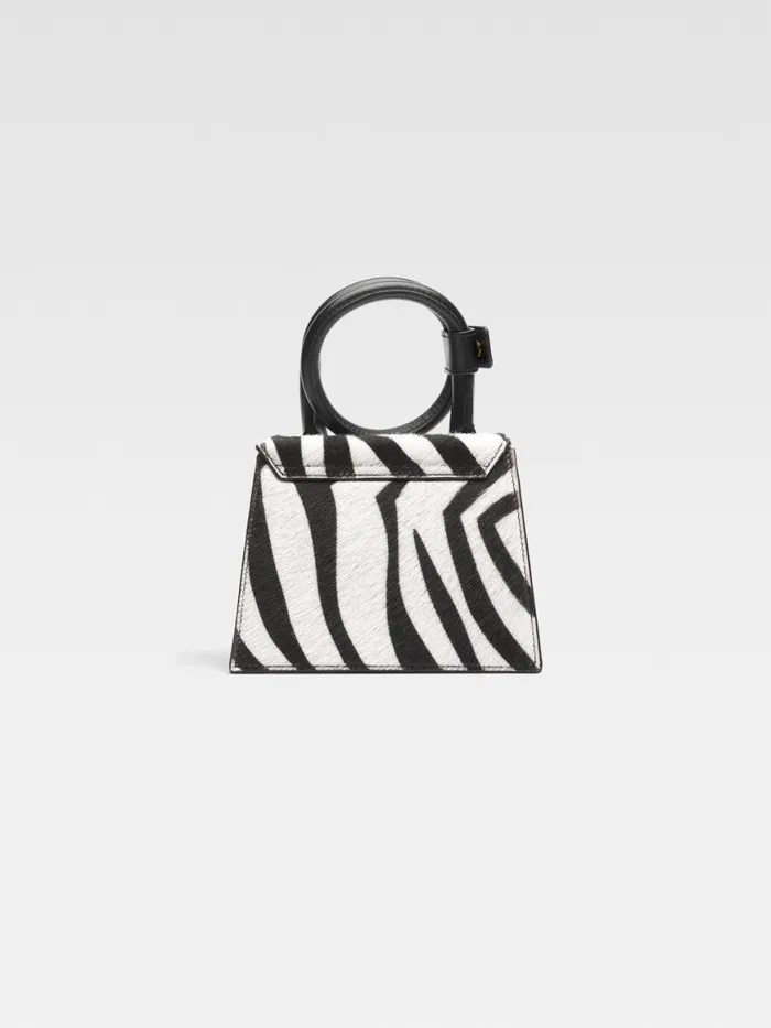 The Knot Chiquito Black and White Zebra Women JACQUEMUS Crossbody and Handbags The Knot Chiquito Black and White Zebra Women JACQUEMUS Crossbody and Handbags