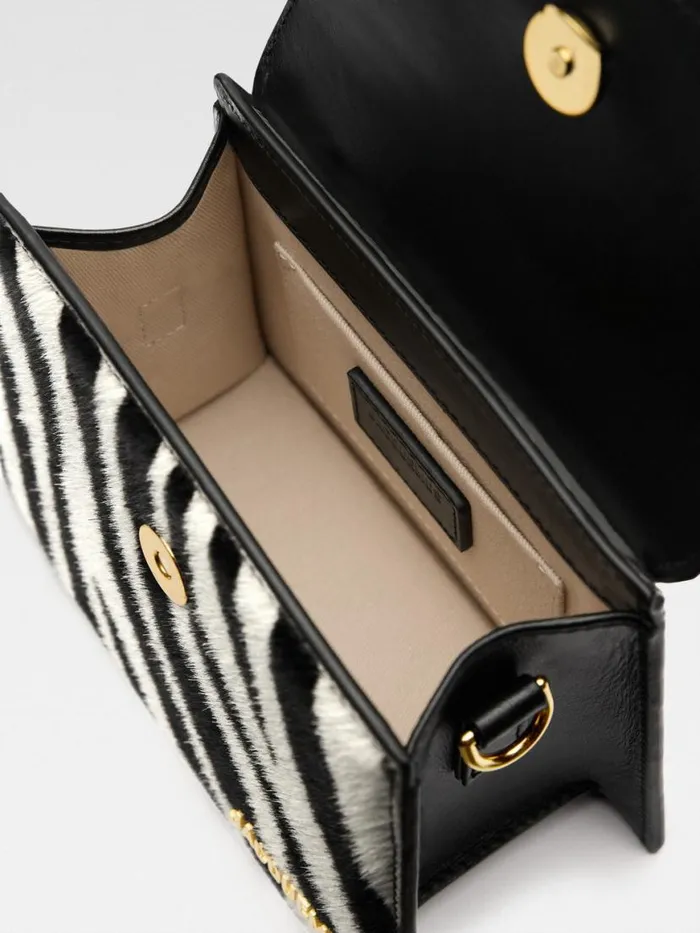 The Knot Chiquito Black and White Zebra Women JACQUEMUS Crossbody and Handbags The Knot Chiquito Black and White Zebra Women JACQUEMUS Crossbody and Handbags