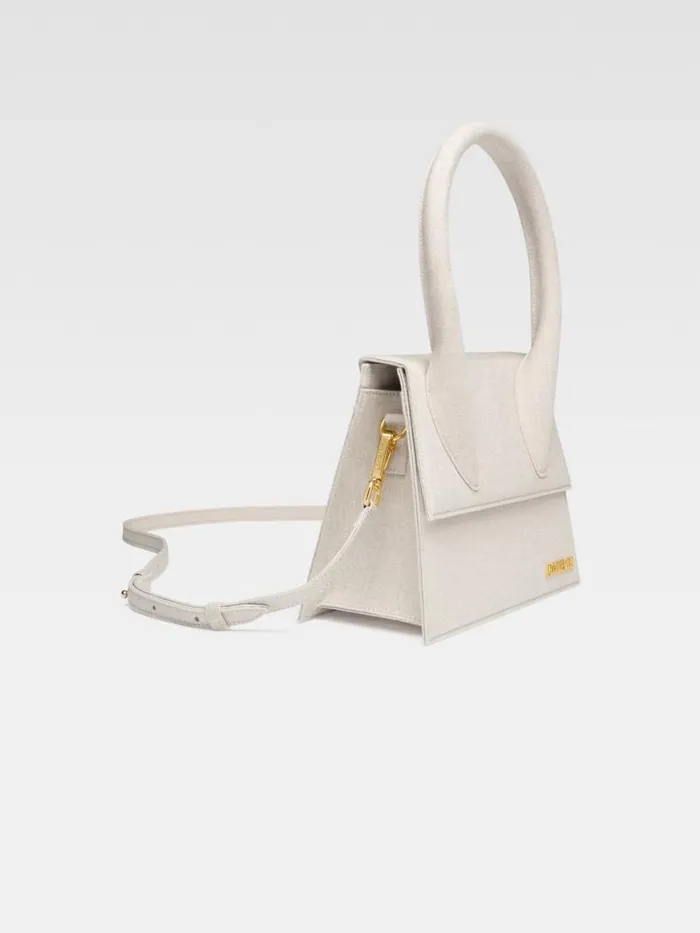 The Large Chiquito Light Greige Women JACQUEMUS Crossbody and Handbags The Large Chiquito Light Greige Women JACQUEMUS Crossbody and Handbags