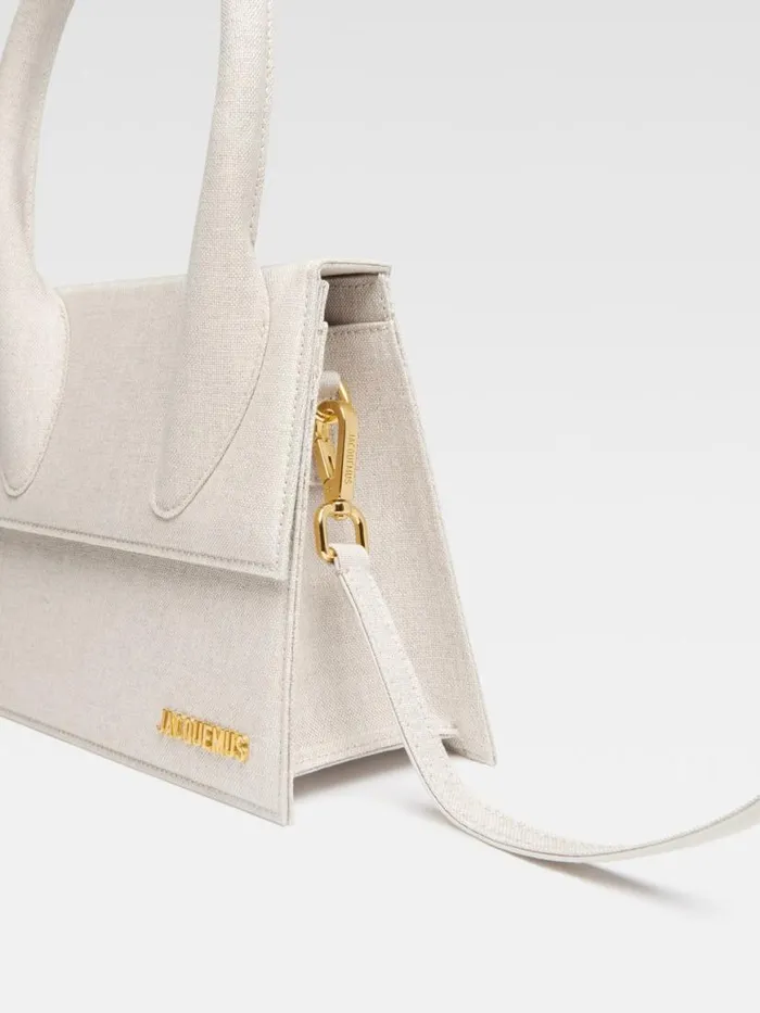 The Large Chiquito Light Greige Women JACQUEMUS Crossbody and Handbags The Large Chiquito Light Greige Women JACQUEMUS Crossbody and Handbags
