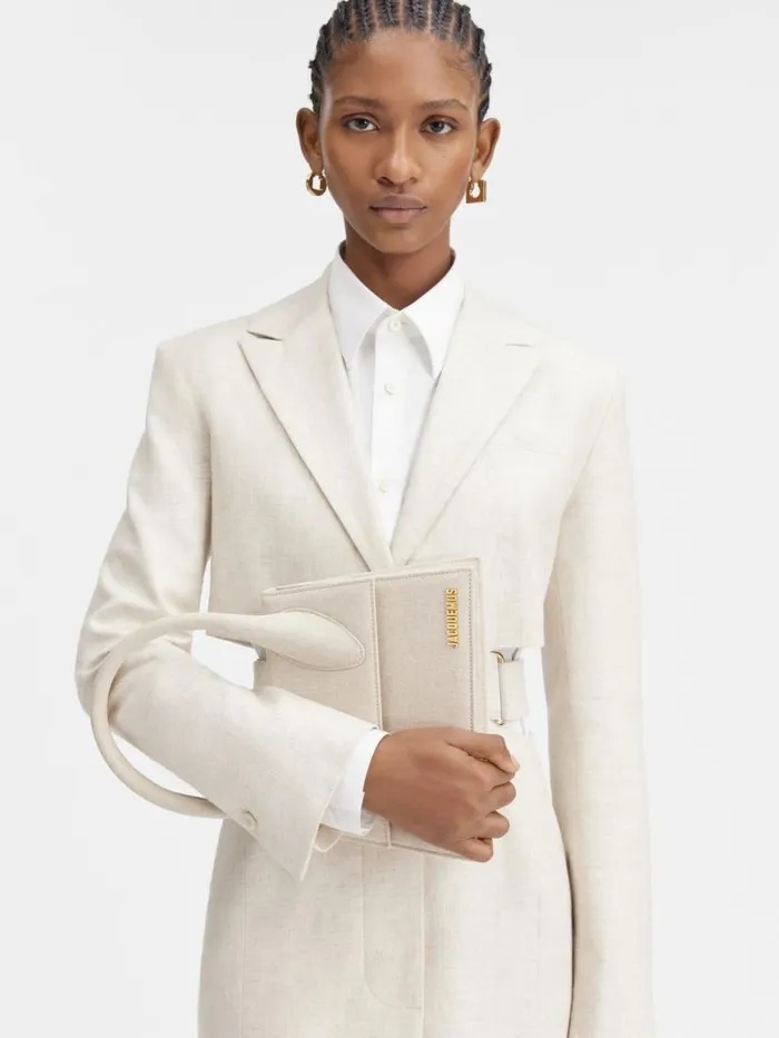 The Large Chiquito Light Greige Women JACQUEMUS Crossbody and Handbags The Large Chiquito Light Greige Women JACQUEMUS Crossbody and Handbags