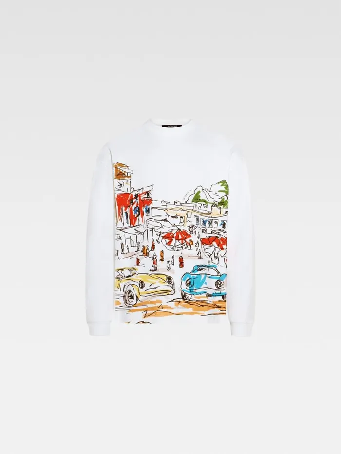 The Largo Longsleeve Tshirt Print Capri Cars White Men JACQUEMUS Tshirts The Largo Longsleeve Tshirt Print Capri Cars White Men JACQUEMUS Tshirts