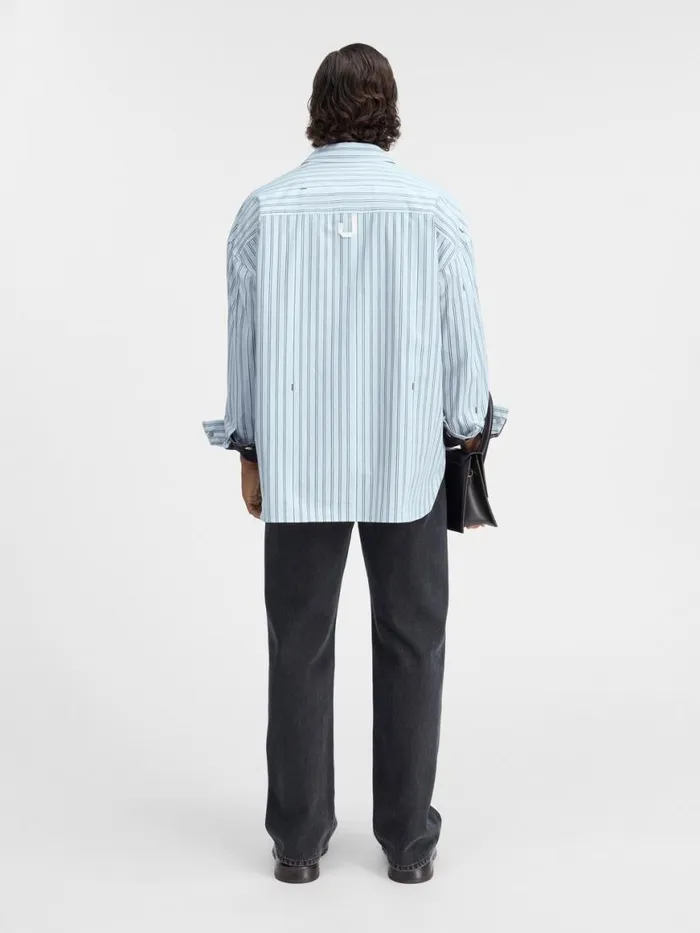 The Longsleeve Shirt Print Blue Stripes Men JACQUEMUS Shirts The Longsleeve Shirt Print Blue Stripes Men JACQUEMUS Shirts