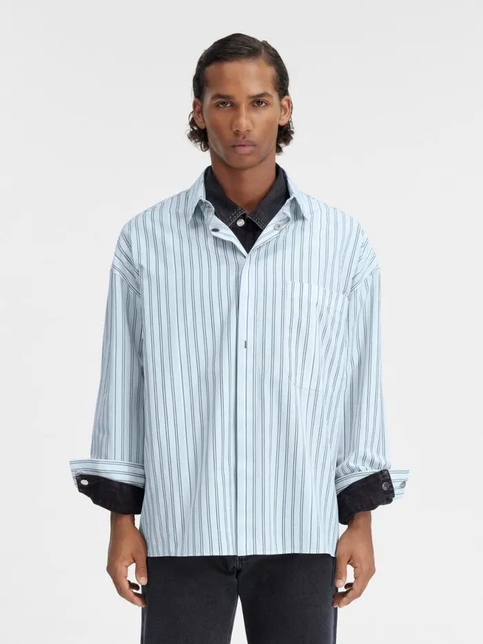 The Longsleeve Shirt Print Blue Stripes Men JACQUEMUS Shirts The Longsleeve Shirt Print Blue Stripes Men JACQUEMUS Shirts