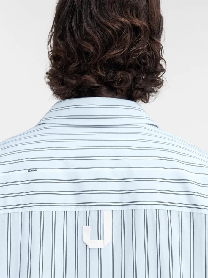 The Longsleeve Shirt Print Blue Stripes Men JACQUEMUS Shirts The Longsleeve Shirt Print Blue Stripes Men JACQUEMUS Shirts