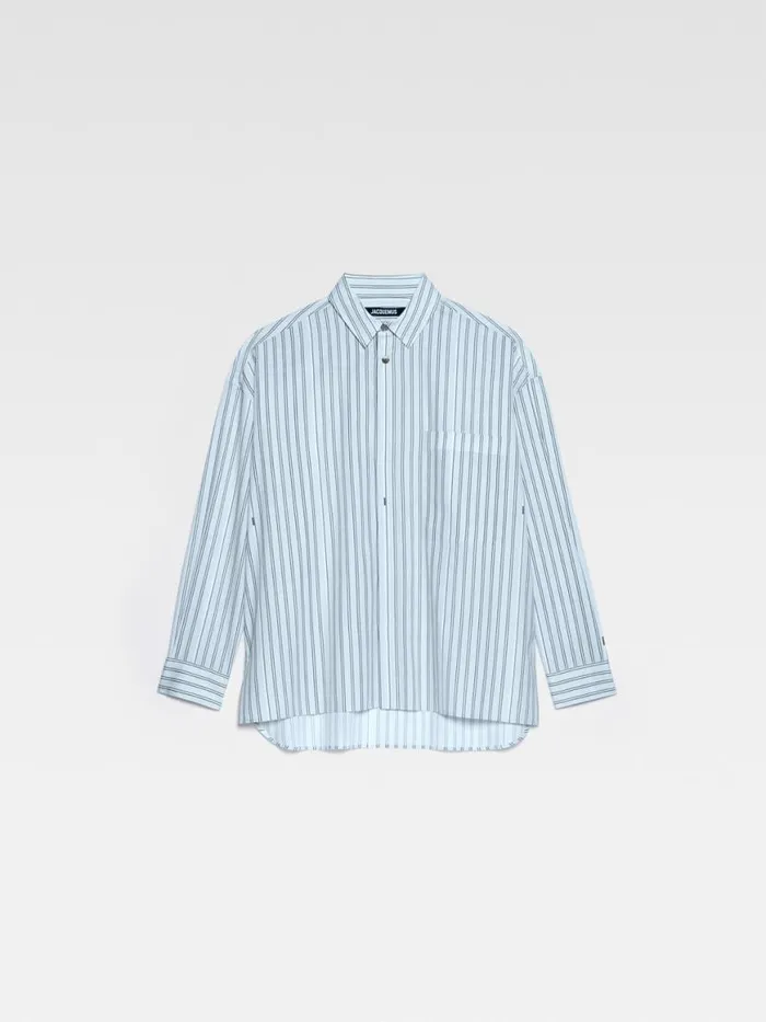 The Longsleeve Shirt Print Blue Stripes Men JACQUEMUS Shirts The Longsleeve Shirt Print Blue Stripes Men JACQUEMUS Shirts