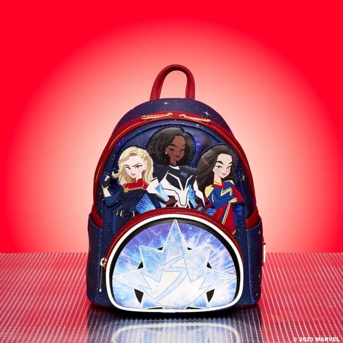 The Marvels Symbol Glow Mini Backpack Unisex Loungefly Backpacks The Marvels Symbol Glow Mini Backpack Unisex Loungefly Backpacks