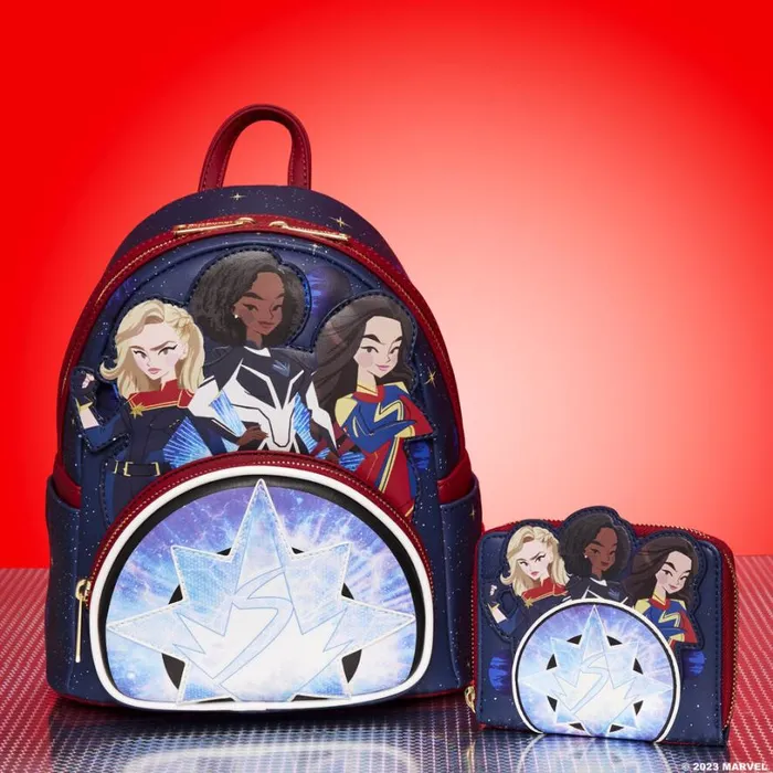 The Marvels Symbol Glow Mini Backpack Unisex Loungefly Backpacks The Marvels Symbol Glow Mini Backpack Unisex Loungefly Backpacks