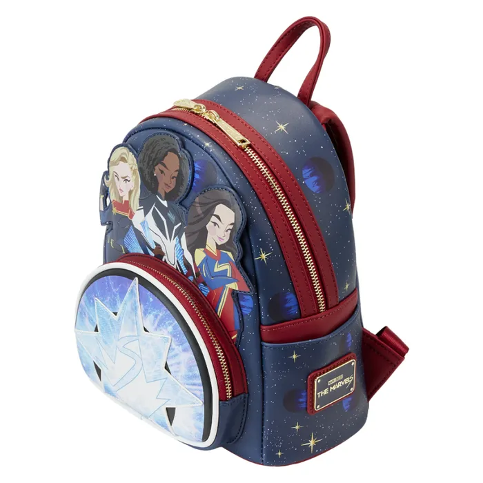 The Marvels Symbol Glow Mini Backpack Unisex Loungefly Backpacks The Marvels Symbol Glow Mini Backpack Unisex Loungefly Backpacks