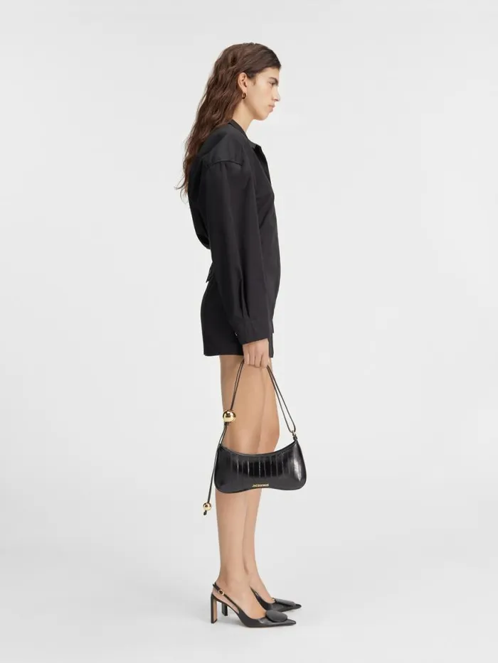 The Mini Shirt Dress Black Women JACQUEMUS Dresses and Skirts The Mini Shirt Dress Black Women JACQUEMUS Dresses and Skirts