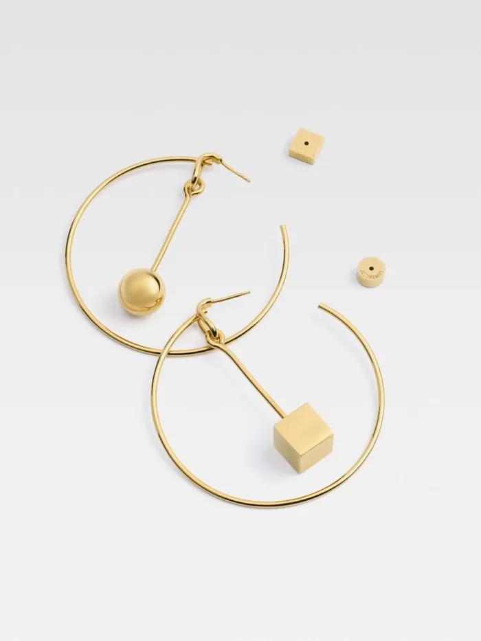 The Nodo Hoops Earrings Gold Women JACQUEMUS Jewellery The Nodo Hoops Earrings Gold Women JACQUEMUS Jewellery