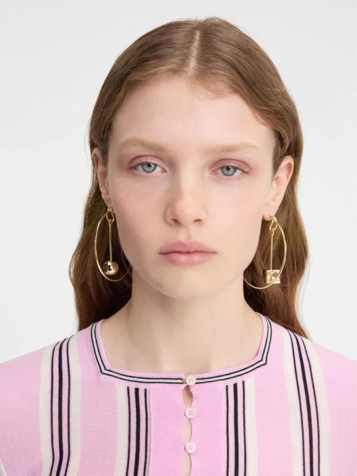 The Nodo Hoops Earrings Gold Women JACQUEMUS Jewellery The Nodo Hoops Earrings Gold Women JACQUEMUS Jewellery