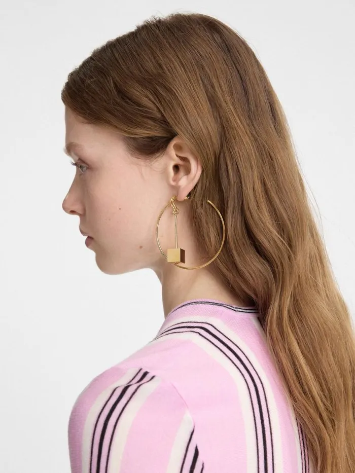 The Nodo Hoops Earrings Gold Women JACQUEMUS Jewellery The Nodo Hoops Earrings Gold Women JACQUEMUS Jewellery