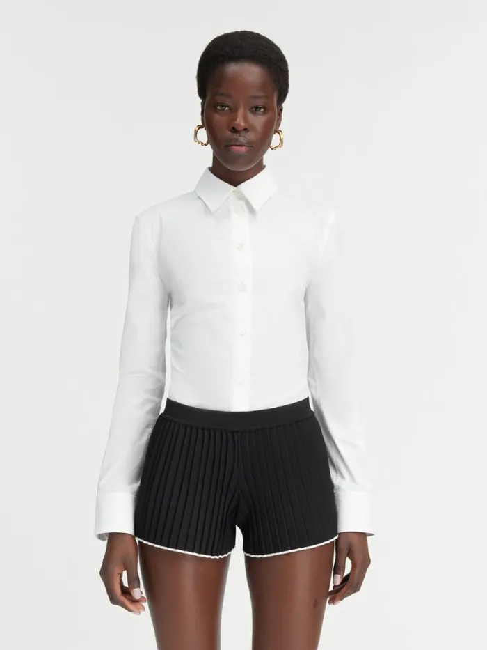 The Pleated Knit Shorts Black Women JACQUEMUS Trousers and Shorts The Pleated Knit Shorts Black Women JACQUEMUS Trousers and Shorts