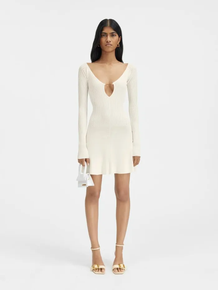 The Pral Mini Dress Offwhite Women JACQUEMUS Dresses and Skirts