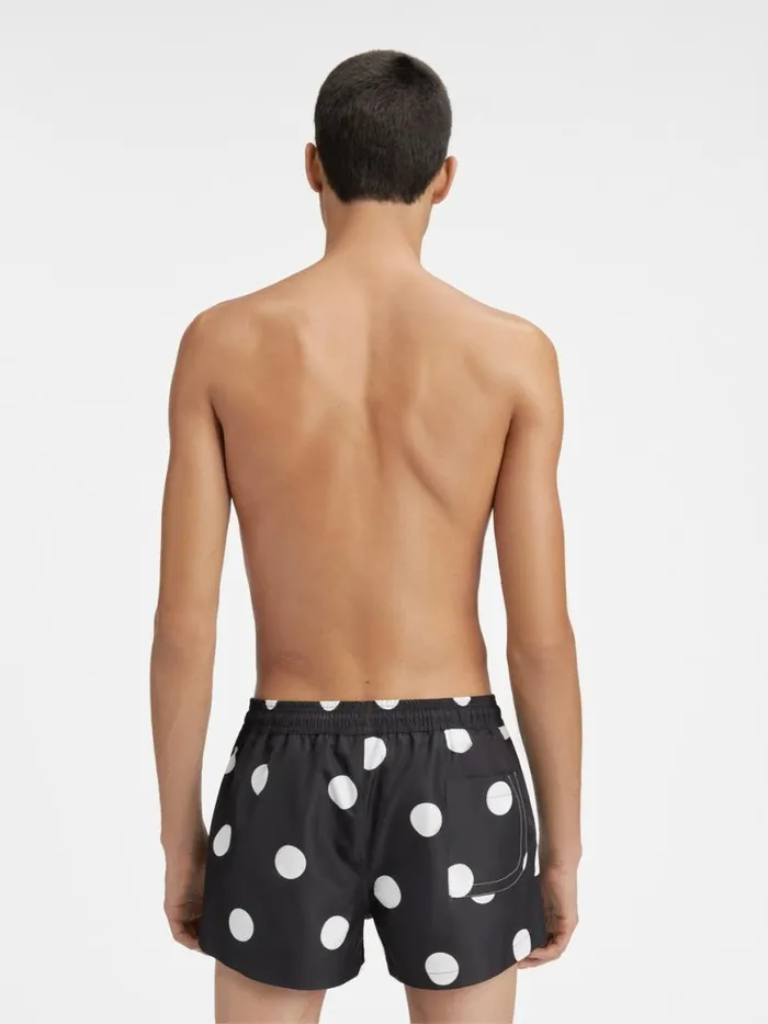The Puntini Swimsuit Print Dots Black and White Men JACQUEMUS Swimwear The Puntini Swimsuit Print Dots Black and White Men JACQUEMUS Swimwear