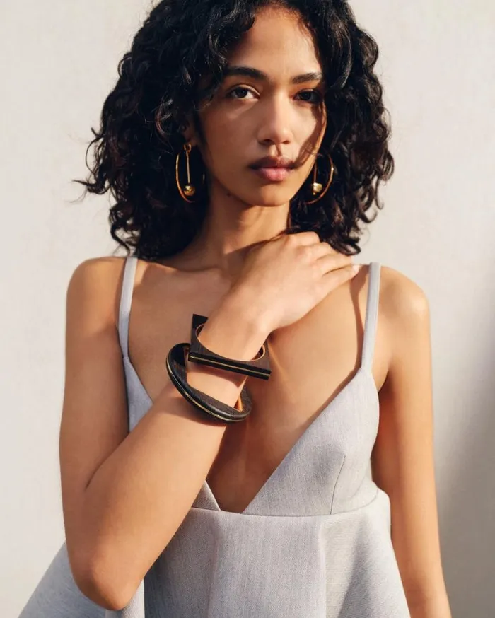 The Rond Bracelet Gold Brown Women JACQUEMUS Jewellery The Rond Bracelet Gold Brown Women JACQUEMUS Jewellery