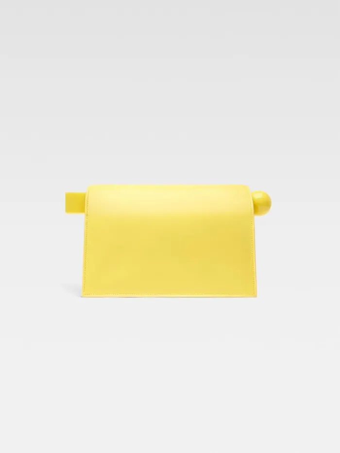 The Rond Carr Clutch Yellow Women JACQUEMUS Crossbody and Handbags The Rond Carr Clutch Yellow Women JACQUEMUS Crossbody and Handbags