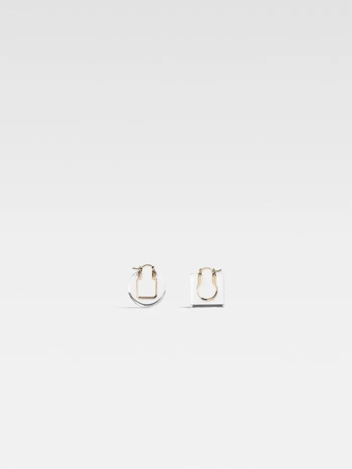 The Rond Carr Earrings Silvertransparent Women JACQUEMUS Jewellery