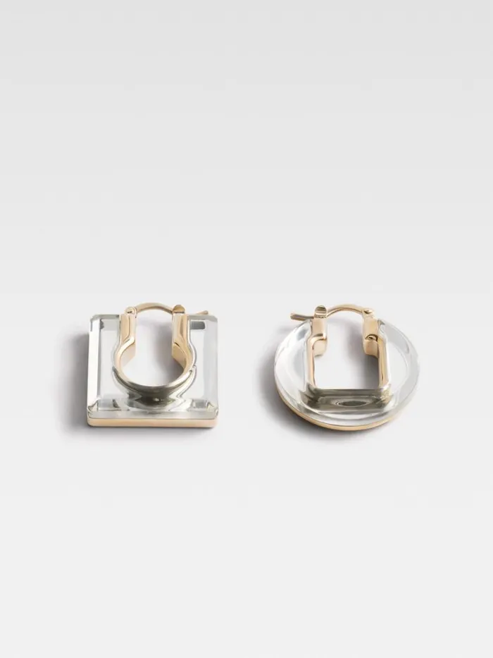 The Rond Carr Earrings Silvertransparent Women JACQUEMUS Jewellery The Rond Carr Earrings Silvertransparent Women JACQUEMUS Jewellery