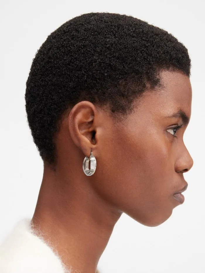 The Rond Carr Earrings Silvertransparent Women JACQUEMUS Jewellery The Rond Carr Earrings Silvertransparent Women JACQUEMUS Jewellery