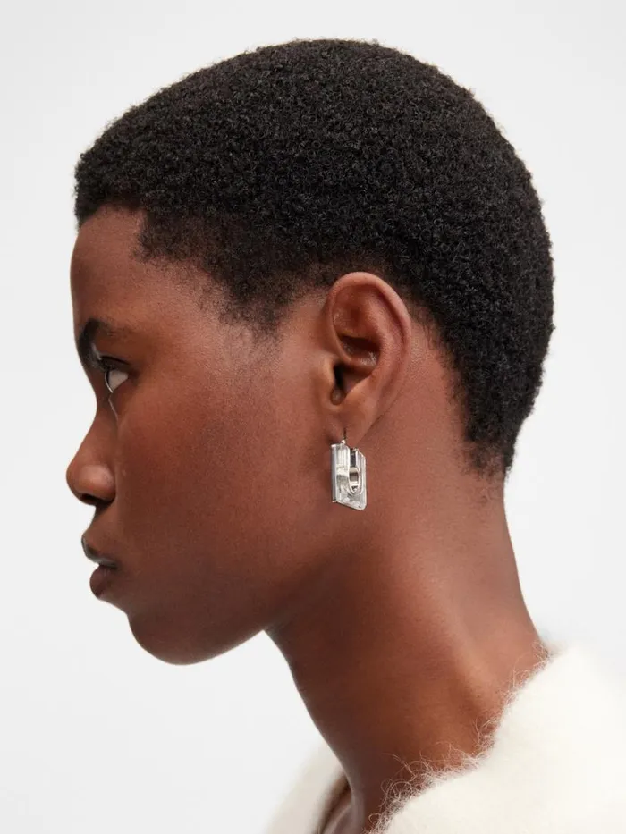 The Rond Carr Earrings Silvertransparent Women JACQUEMUS Jewellery The Rond Carr Earrings Silvertransparent Women JACQUEMUS Jewellery