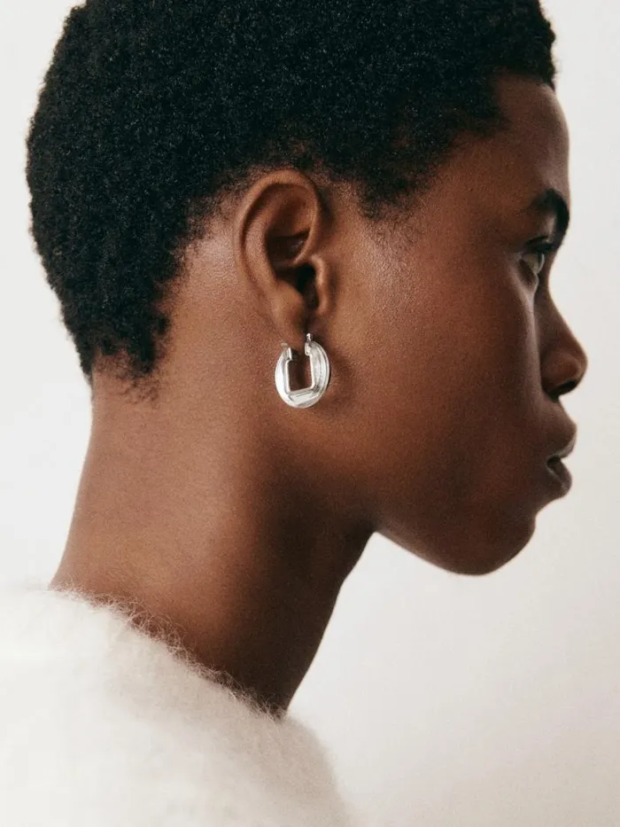The Rond Carr Earrings Silvertransparent Women JACQUEMUS Jewellery The Rond Carr Earrings Silvertransparent Women JACQUEMUS Jewellery