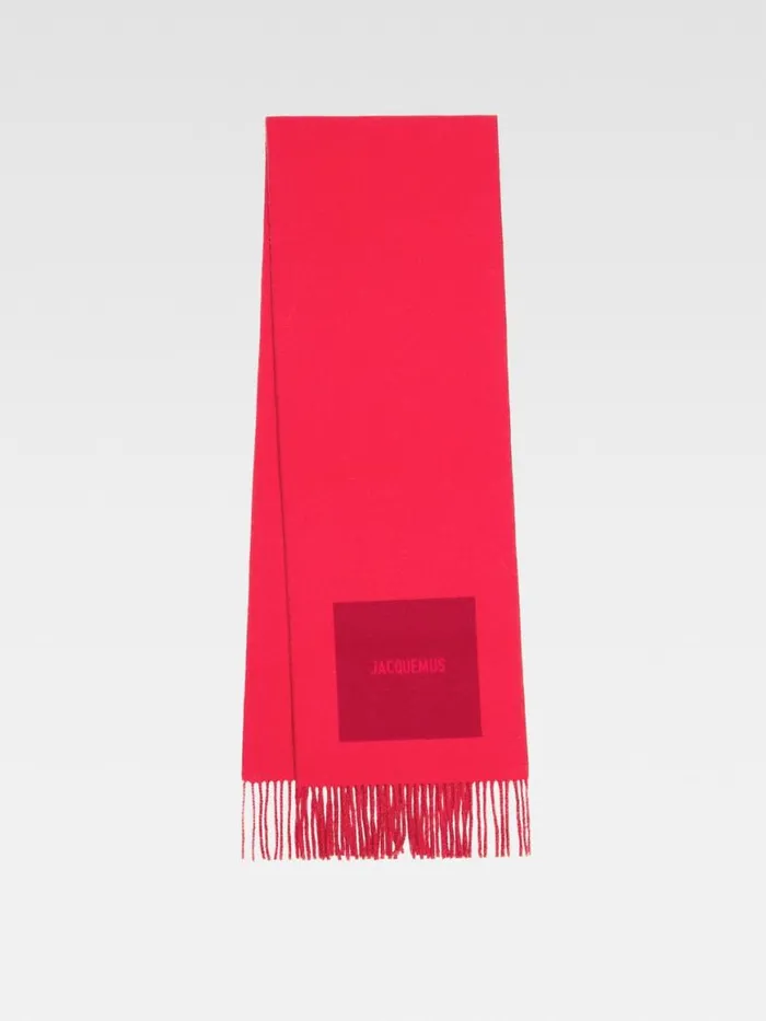 The Rond Carr Scarf Multired WomenMen JACQUEMUS Scarves Beanies and Gloves