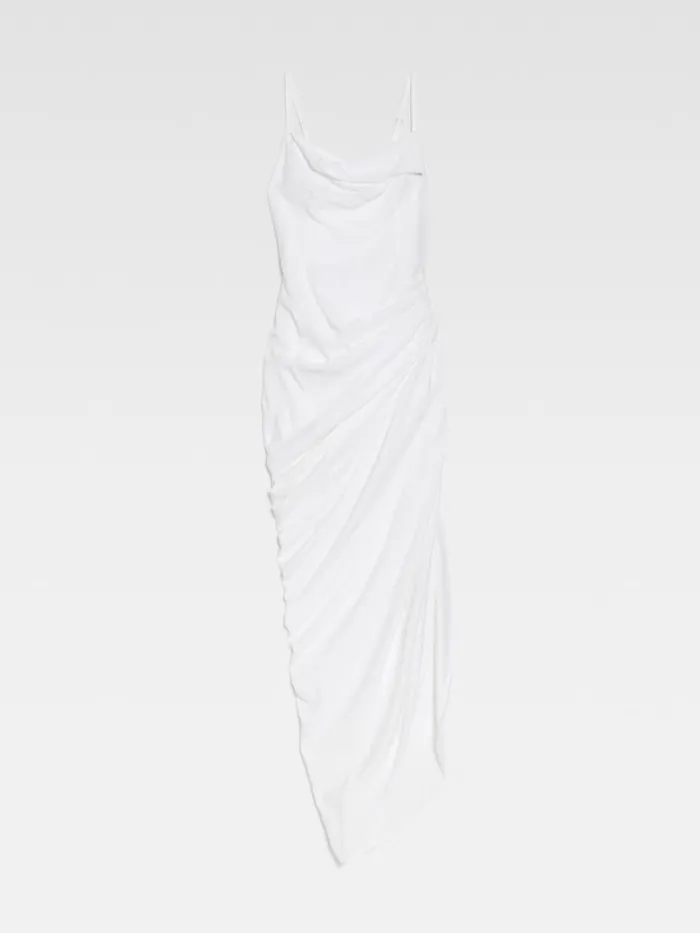 The Saudade Long Dress White Women JACQUEMUS Dresses and Skirts The Saudade Long Dress White Women JACQUEMUS Dresses and Skirts