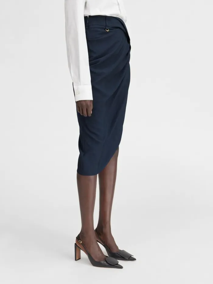 The Saudade Skirt Dark Navy Women JACQUEMUS Dresses and Skirts The Saudade Skirt Dark Navy Women JACQUEMUS Dresses and Skirts