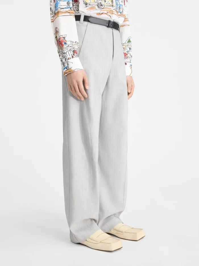 The Scala Pants Light Grey Men JACQUEMUS Trousers and Shorts The Scala Pants Light Grey Men JACQUEMUS Trousers and Shorts