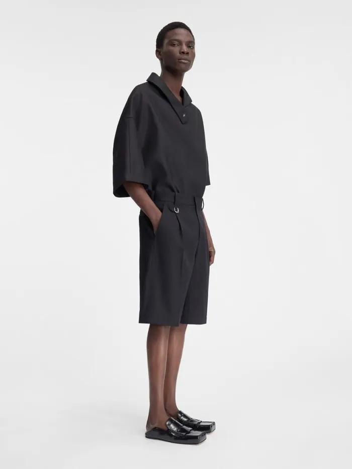 The Scala Polo Shirt Black Men JACQUEMUS Shirts The Scala Polo Shirt Black Men JACQUEMUS Shirts