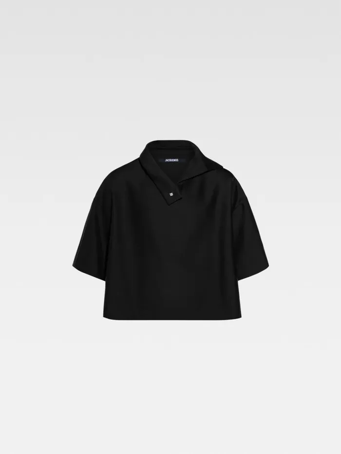 The Scala Polo Shirt Black Men JACQUEMUS Shirts The Scala Polo Shirt Black Men JACQUEMUS Shirts