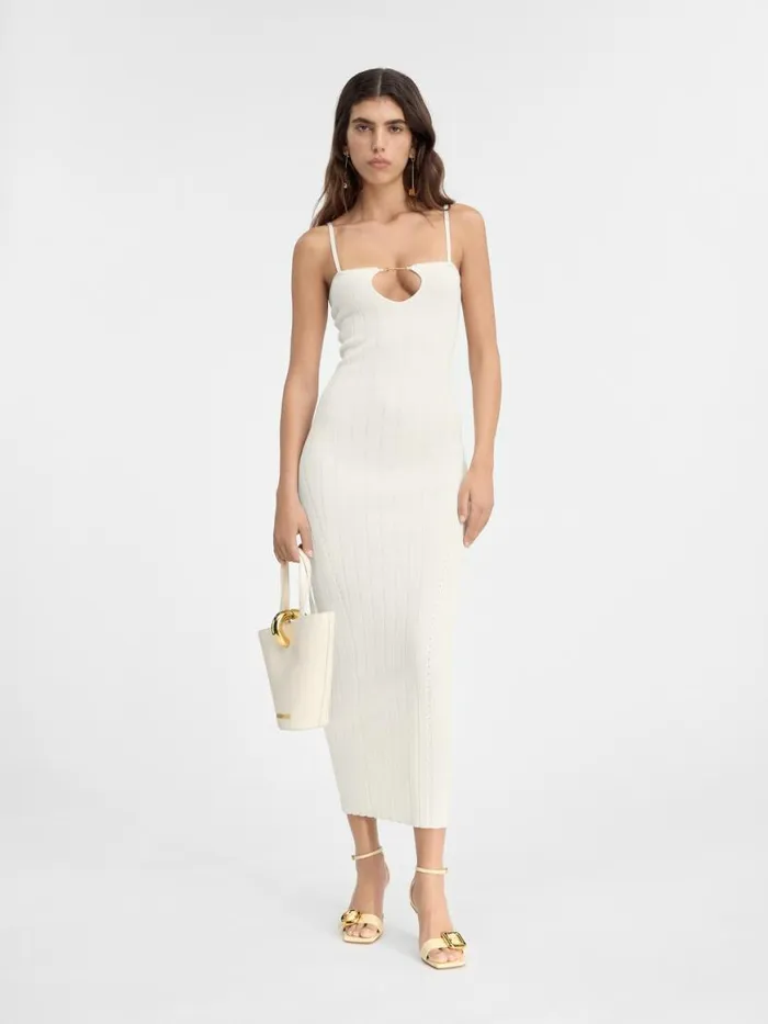 The Sierra Dress With Straps Offwhite Women JACQUEMUS Dresses and Skirts