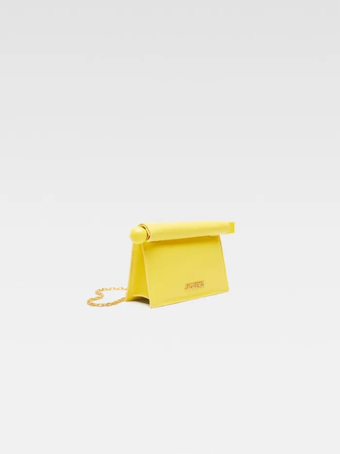 The Small Rond Carr Clutch Yellow Women JACQUEMUS Crossbody and Handbags The Small Rond Carr Clutch Yellow Women JACQUEMUS Crossbody and Handbags
