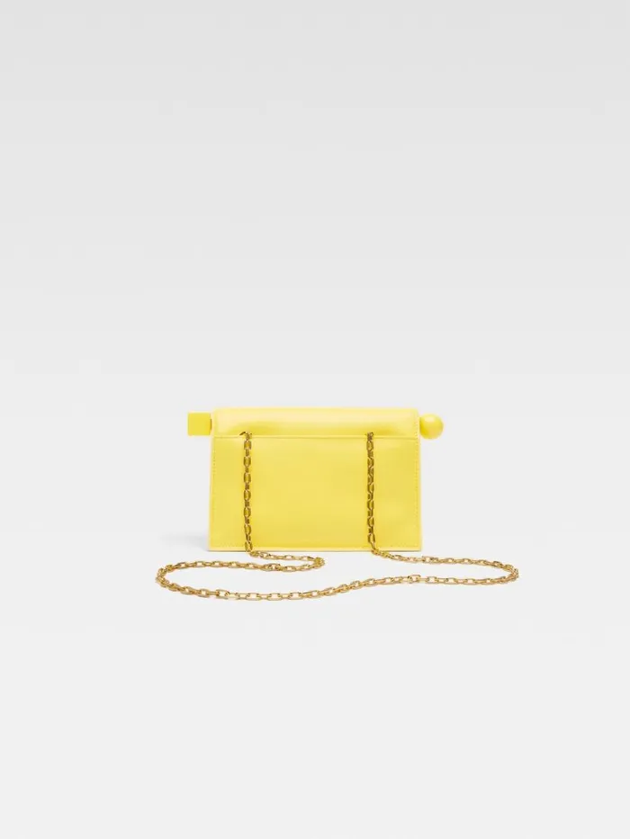 The Small Rond Carr Clutch Yellow Women JACQUEMUS Crossbody and Handbags The Small Rond Carr Clutch Yellow Women JACQUEMUS Crossbody and Handbags