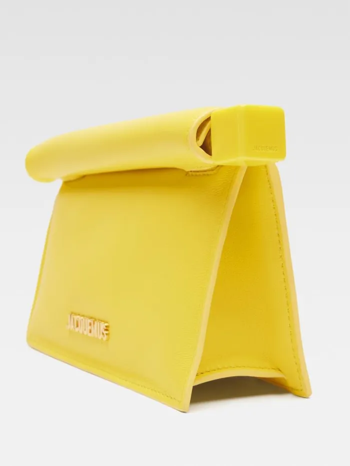 The Small Rond Carr Clutch Yellow Women JACQUEMUS Crossbody and Handbags The Small Rond Carr Clutch Yellow Women JACQUEMUS Crossbody and Handbags
