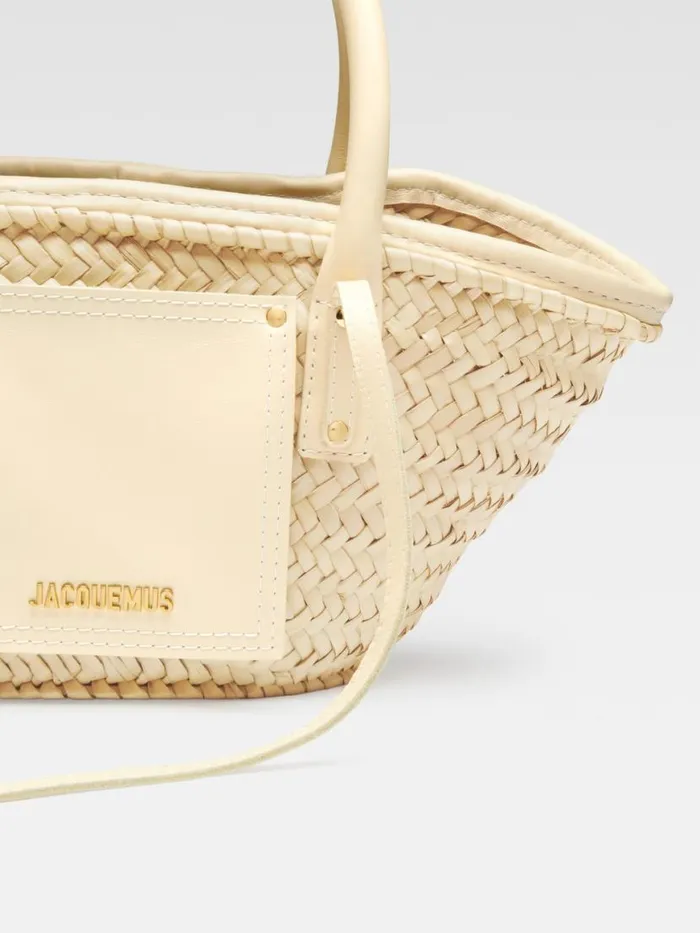 The Small Soli Basket Ivory Women JACQUEMUS Crossbody and Handbags The Small Soli Basket Ivory Women JACQUEMUS Crossbody and Handbags