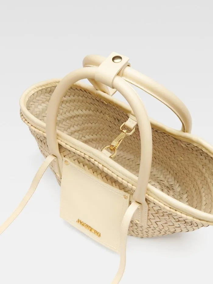The Small Soli Basket Ivory Women JACQUEMUS Crossbody and Handbags The Small Soli Basket Ivory Women JACQUEMUS Crossbody and Handbags