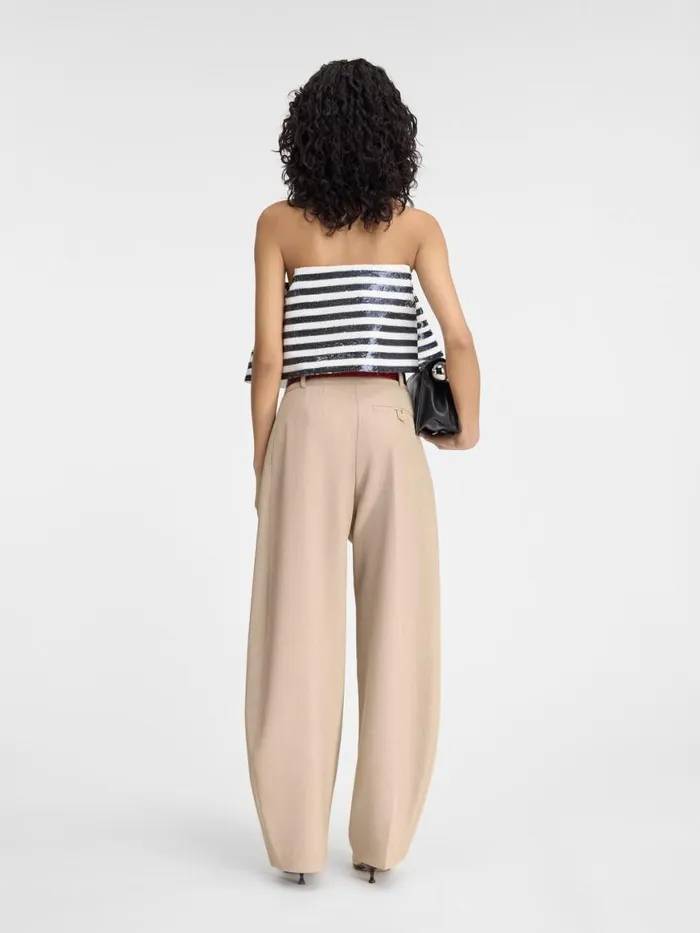 The Spezia Top Embroidered Sequins Stripes Navy White Women JACQUEMUS Tops and Shirts The Spezia Top Embroidered Sequins Stripes Navy White Women JACQUEMUS Tops and Shirts